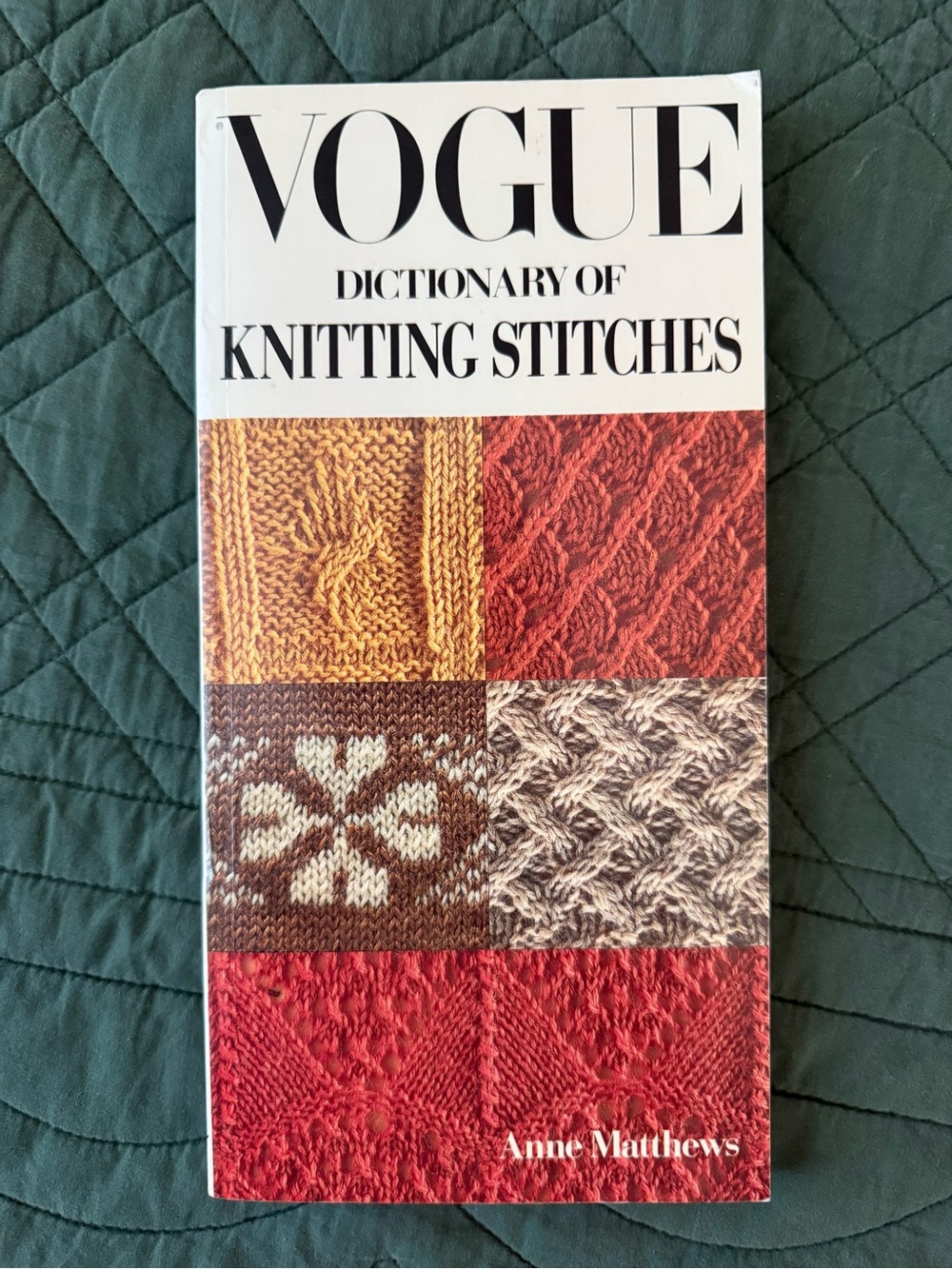 Vogue Dictionary of Knitting Stitches
By Anne Matthews. Copyright 1984.